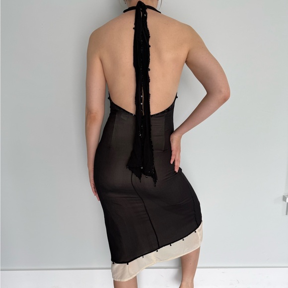 BCBG Max Azria Collection Black Silk Halter Dress - Picture 1 of 4